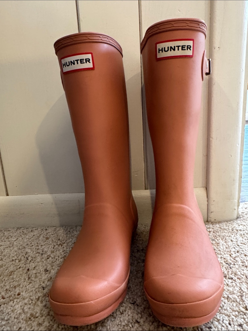 Hunter Tall Rain Boots - Rose Salmon Girls 4 (EU 34)